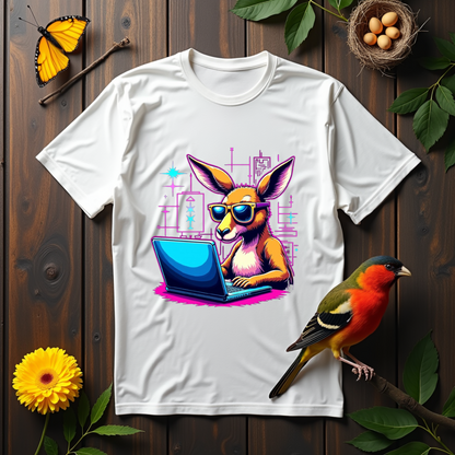 Stylized Kangaroo Graphic Softstyle T-Shirt