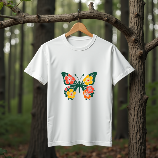 Floral Butterfly Graphic Softstyle T-Shirt