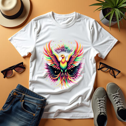 Psychedelic Motion Bird Softstyle T-Shirt