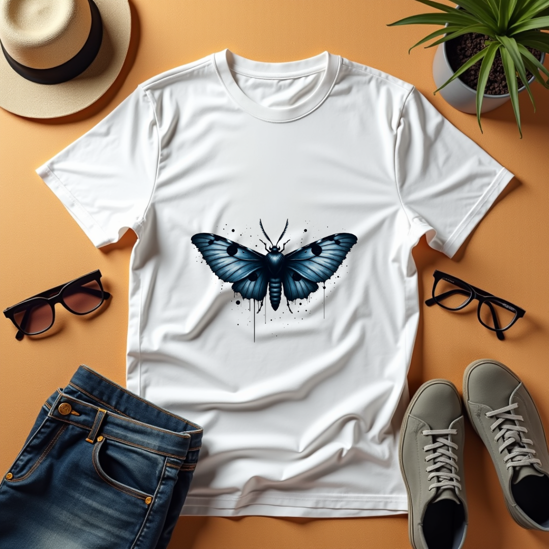 Grunge Moth Softstyle T-Shirt