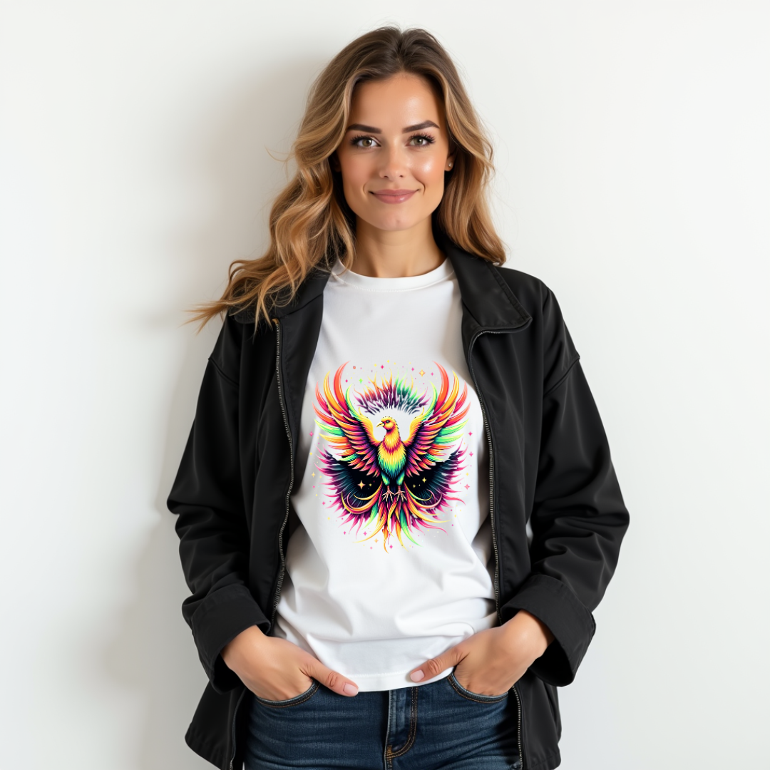 Psychedelic Motion Bird Softstyle T-Shirt