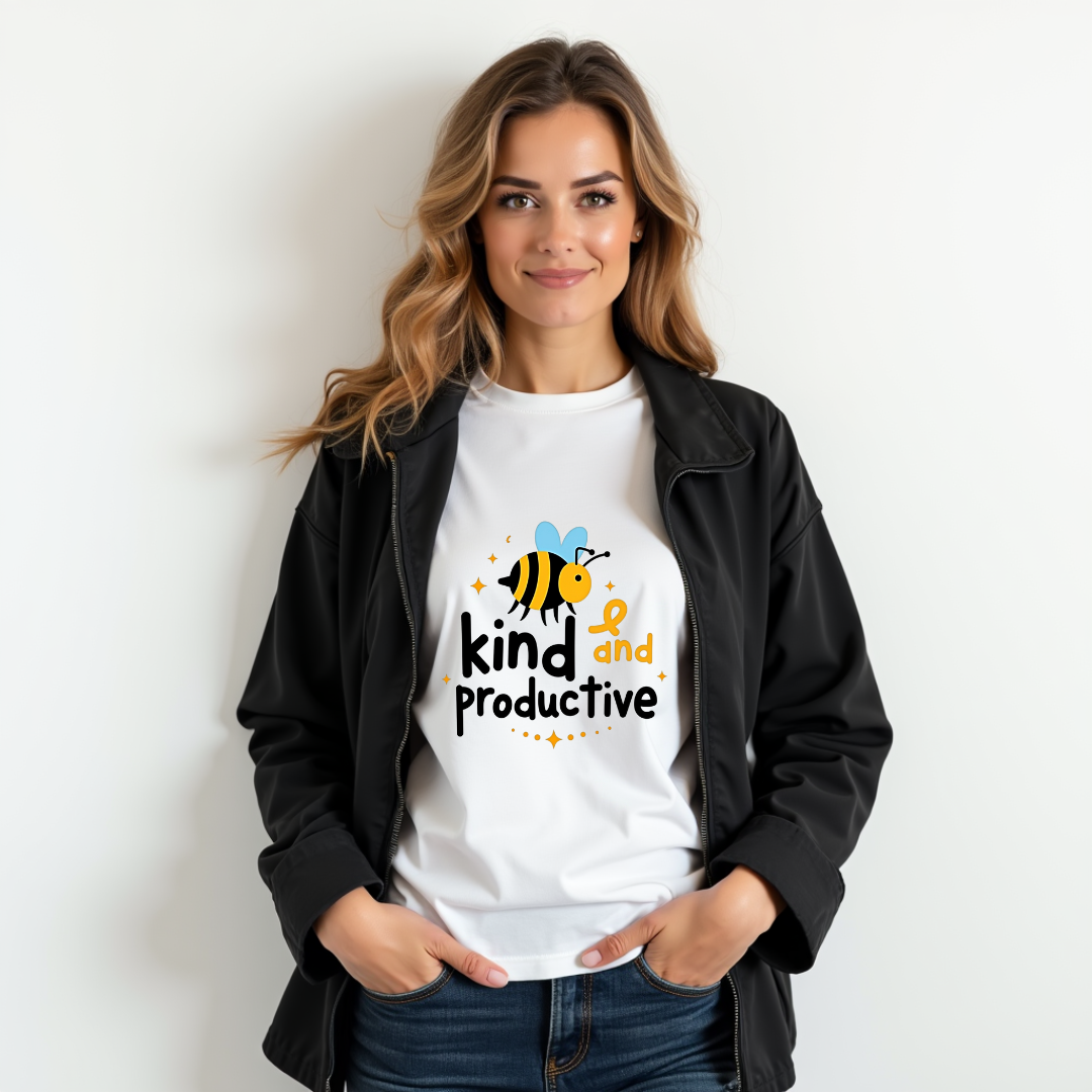 Bee Kind and productive Softstyle T-Shirt