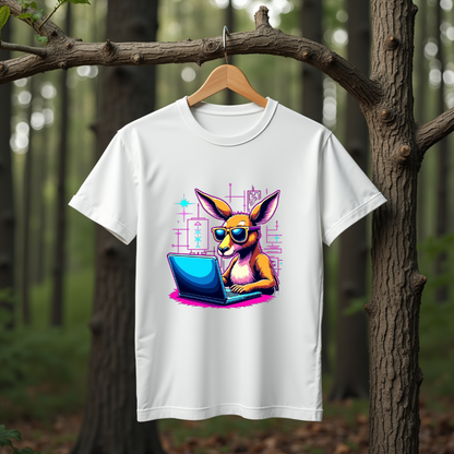 Stylized Kangaroo Graphic Softstyle T-Shirt