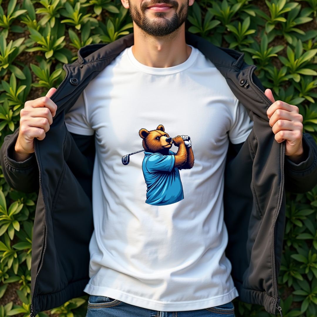 Bear Golfer Softstyle T-Shirt