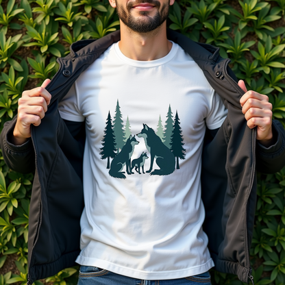 Serene Wolves Graphic Softstyle T-Shirt