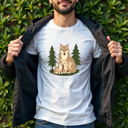 Wolf Family, Silent Watch Graphic Softstyle T-Shirt