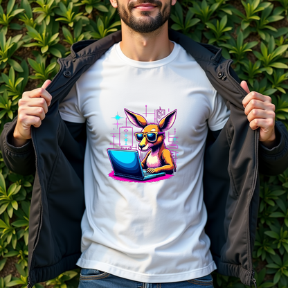 Stylized Kangaroo Graphic Softstyle T-Shirt