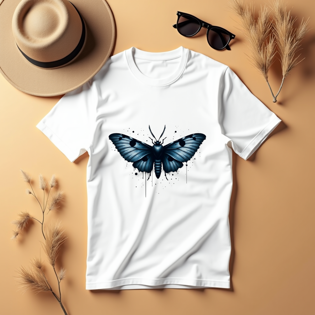 Grunge Moth Softstyle T-Shirt