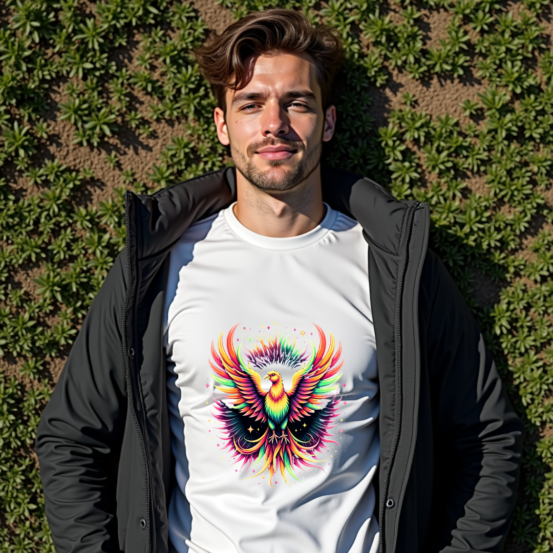 Psychedelic Motion Bird Softstyle T-Shirt