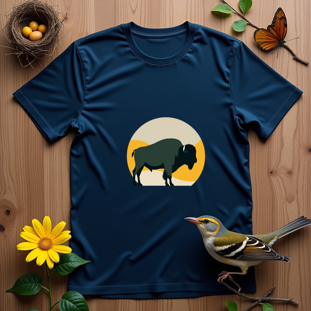 Bison Abstract Graphic Softstyle T-Shirt