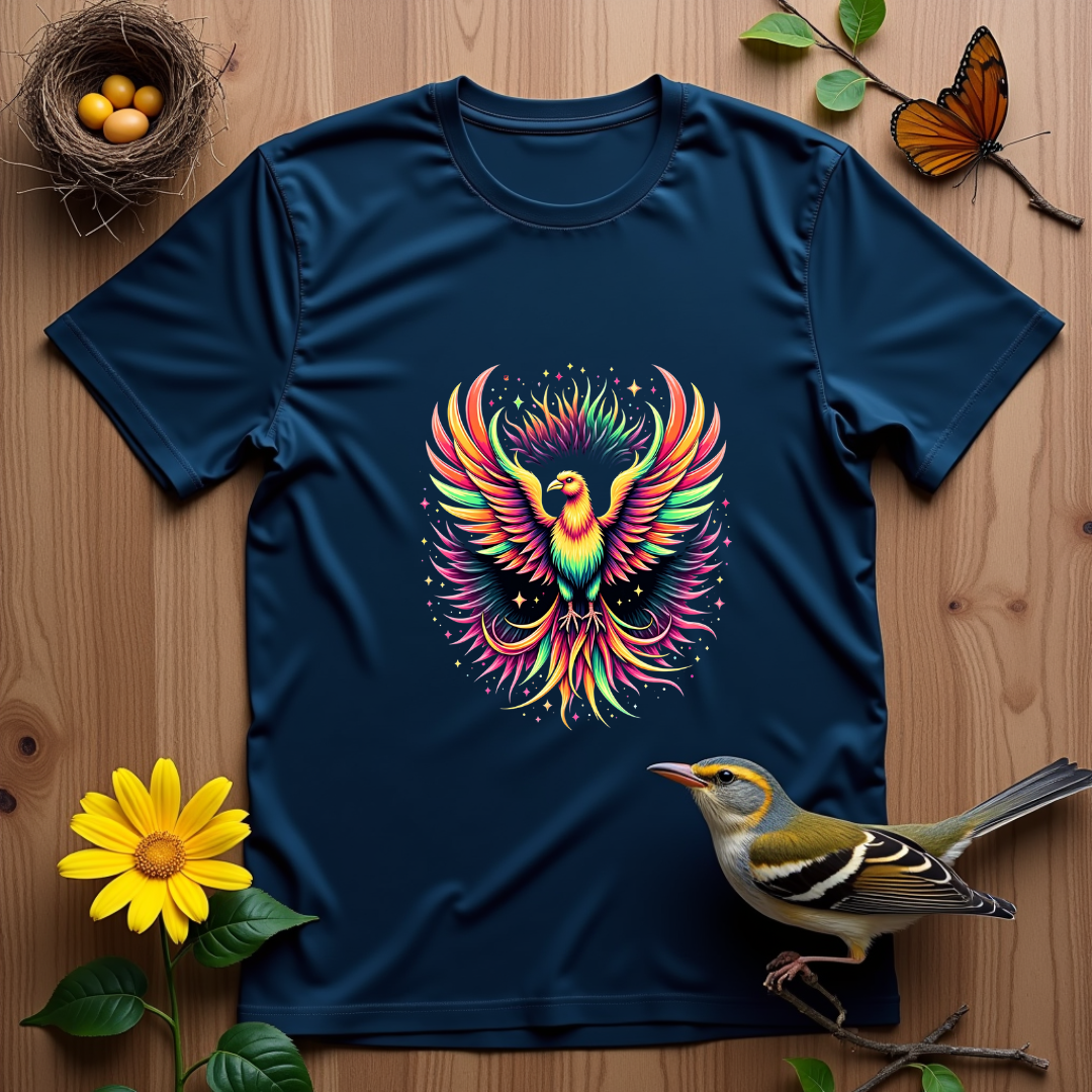 Psychedelic Motion Bird Softstyle T-Shirt