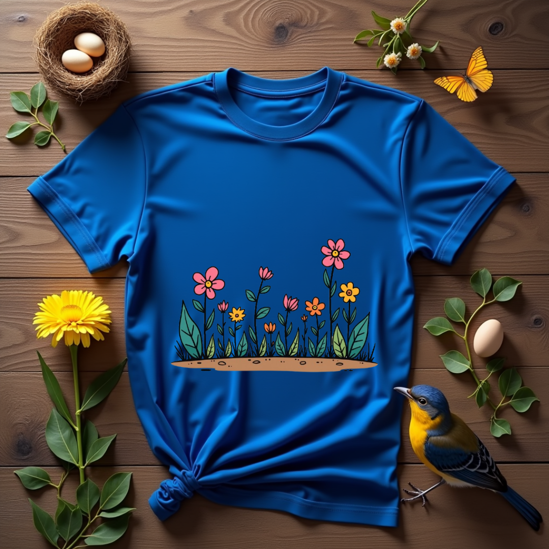 Flowers dance in bright colors  Softstyle T-Shirt