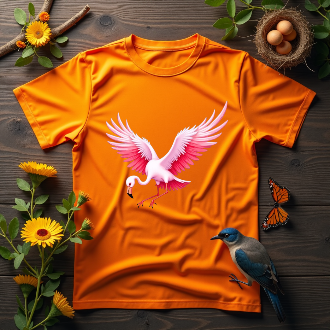 Flamingo, Flight of Flame Graphic Softstyle T-Shirt