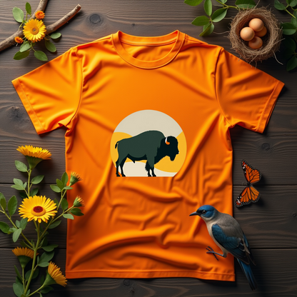 Bison Abstract Graphic Softstyle T-Shirt