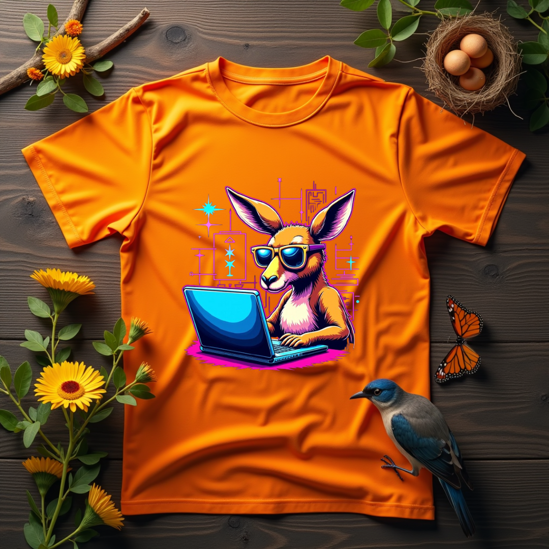 Stylized Kangaroo Graphic Softstyle T-Shirt