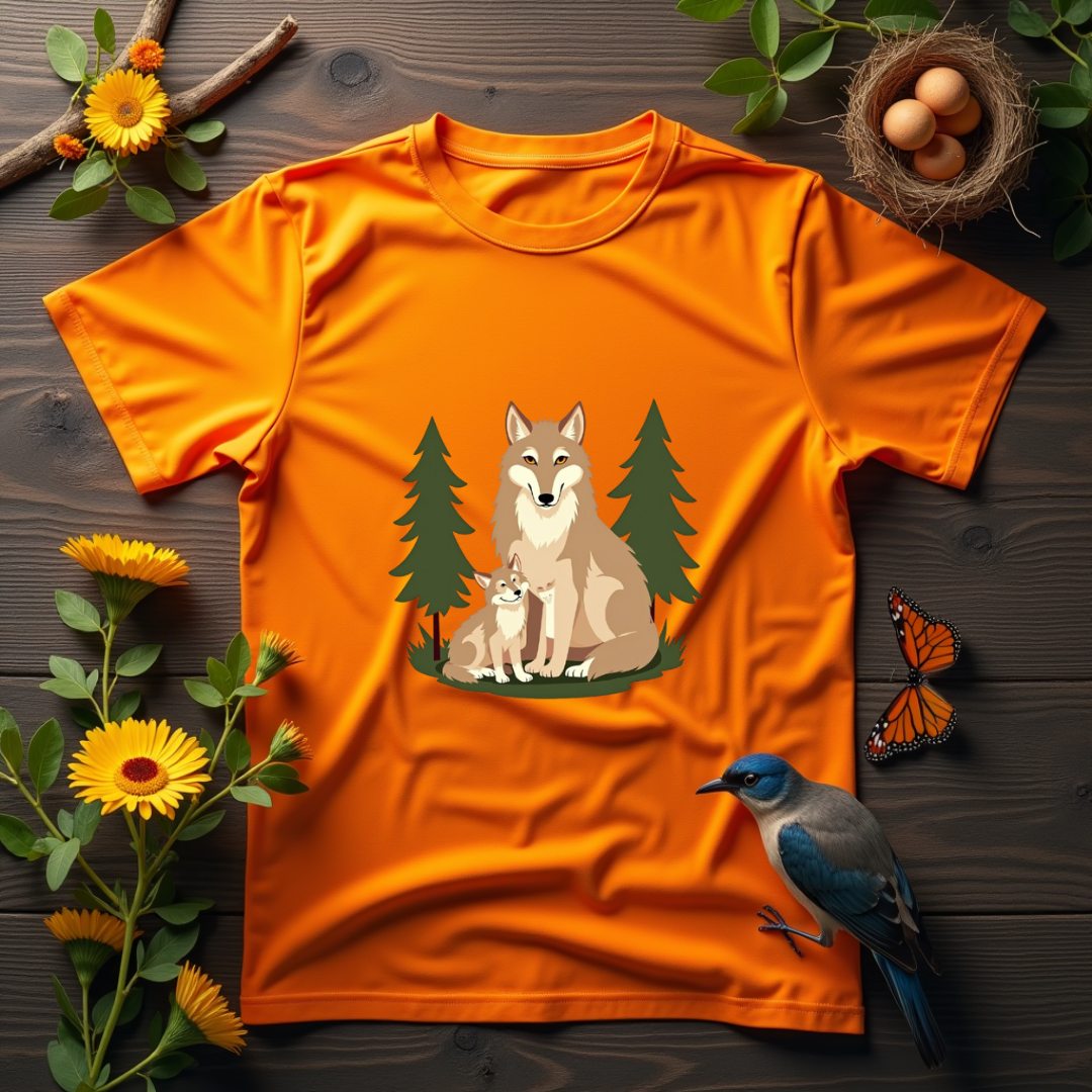 Wolf Family, Silent Watch Graphic Softstyle T-Shirt