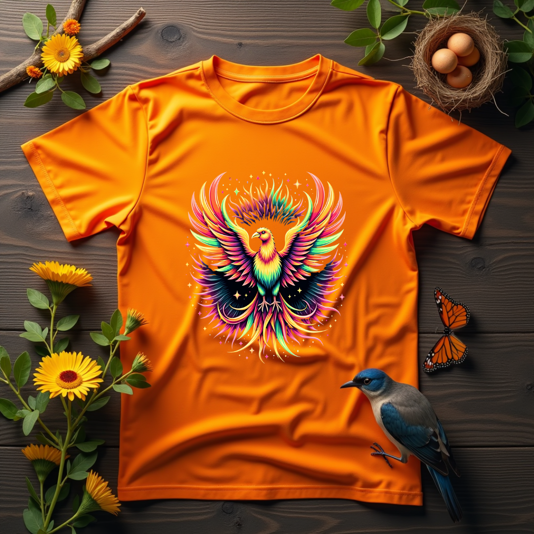 Psychedelic Motion Bird Softstyle T-Shirt