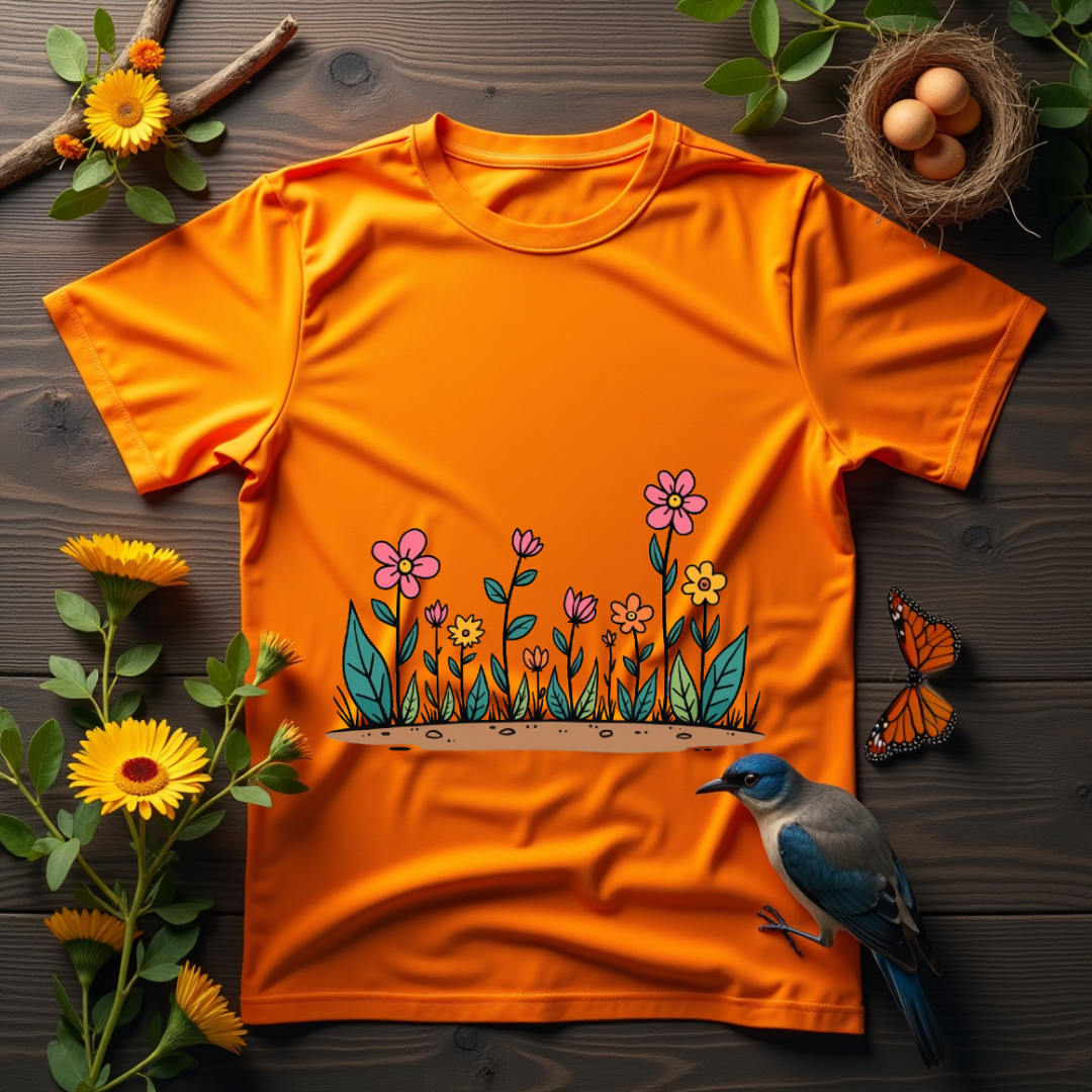 Flowers dance in bright colors  Softstyle T-Shirt