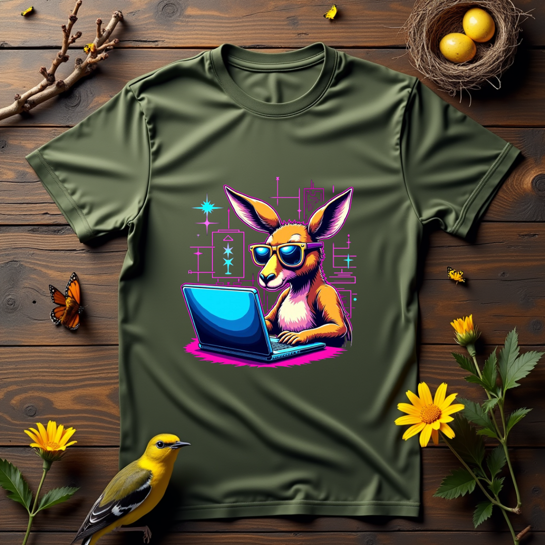 Stylized Kangaroo Graphic Softstyle T-Shirt