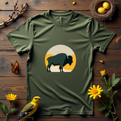 Bison Abstract Graphic Softstyle T-Shirt