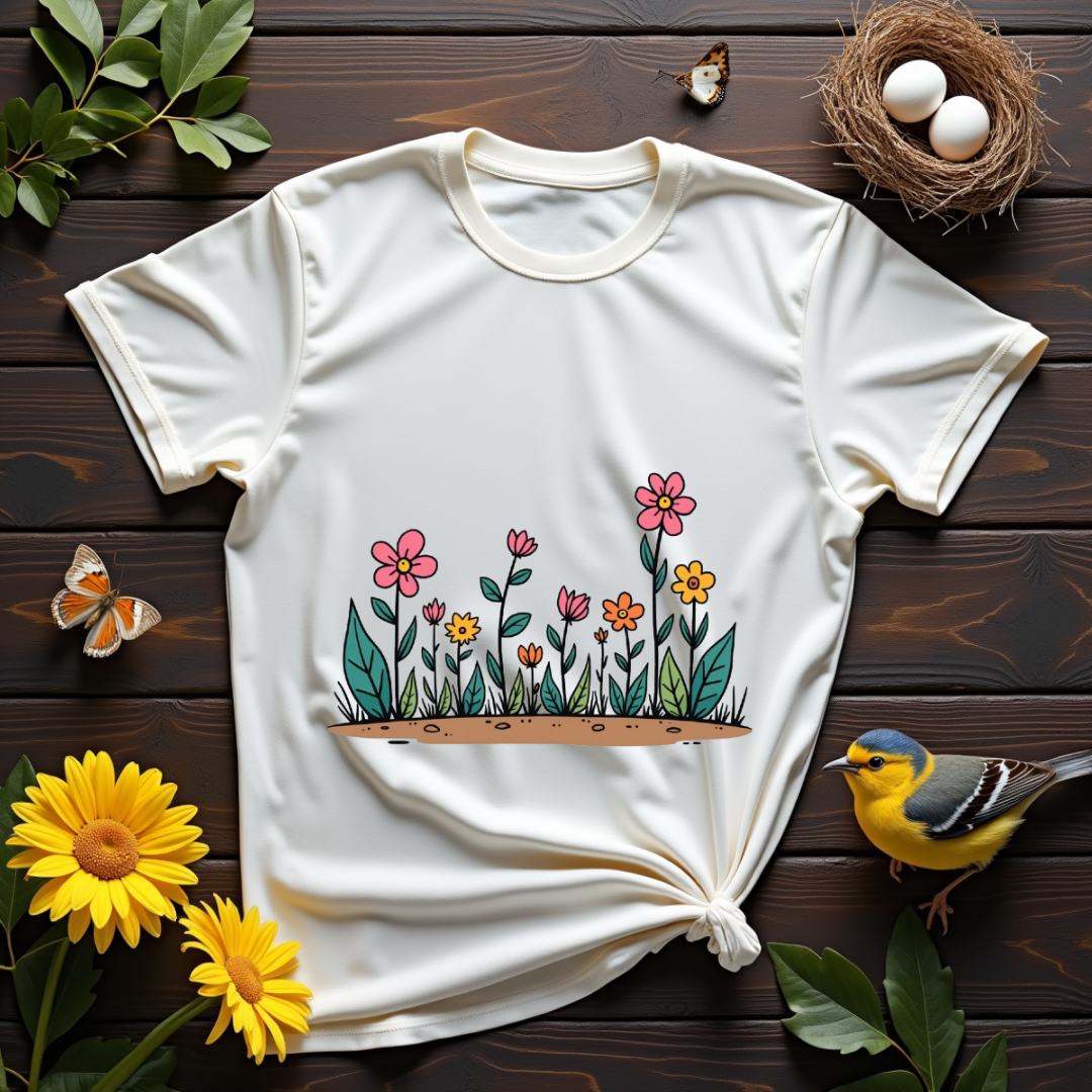 Flowers dance in bright colors  Softstyle T-Shirt