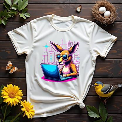 Stylized Kangaroo Graphic Softstyle T-Shirt