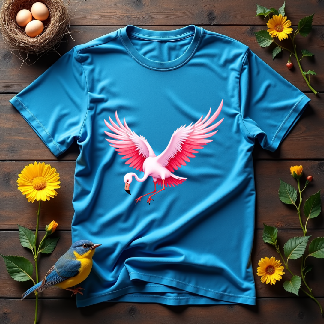 Flamingo, Flight of Flame Graphic Softstyle T-Shirt