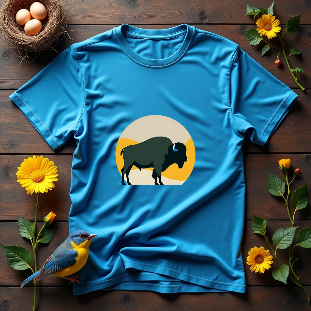 Bison Abstract Graphic Softstyle T-Shirt