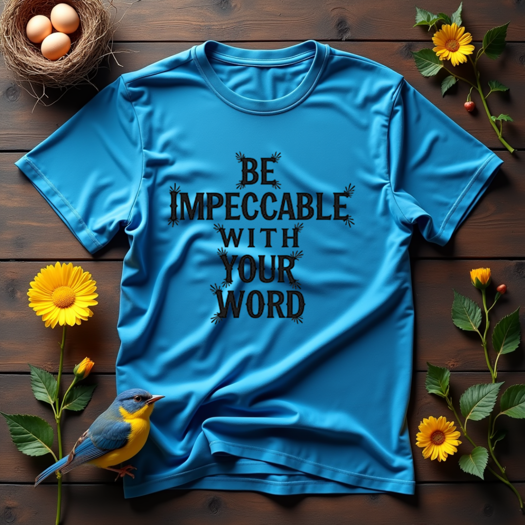 Be Impeccable Words Flower Softstyle T-Shirt –