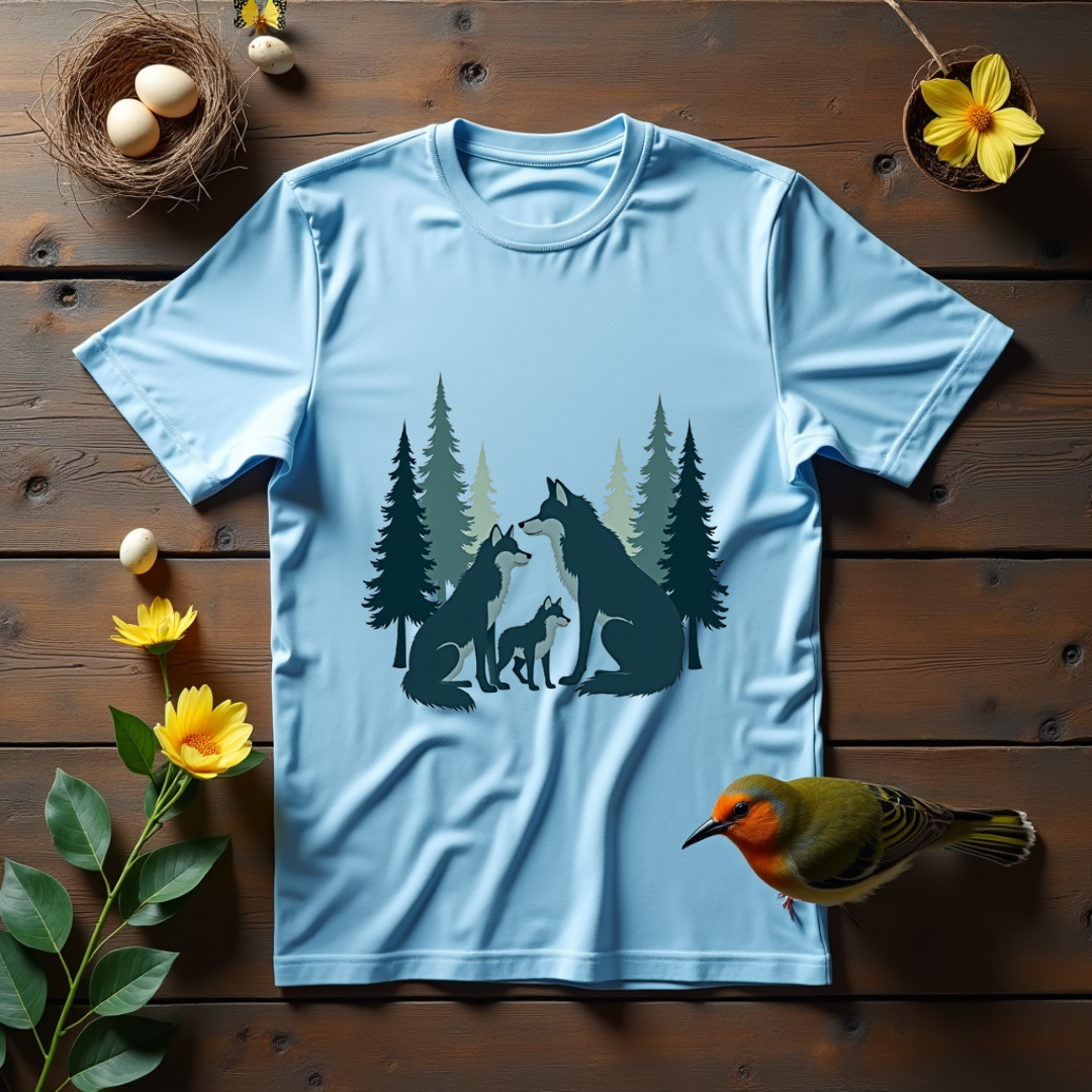 Serene Wolves Graphic Softstyle T-Shirt