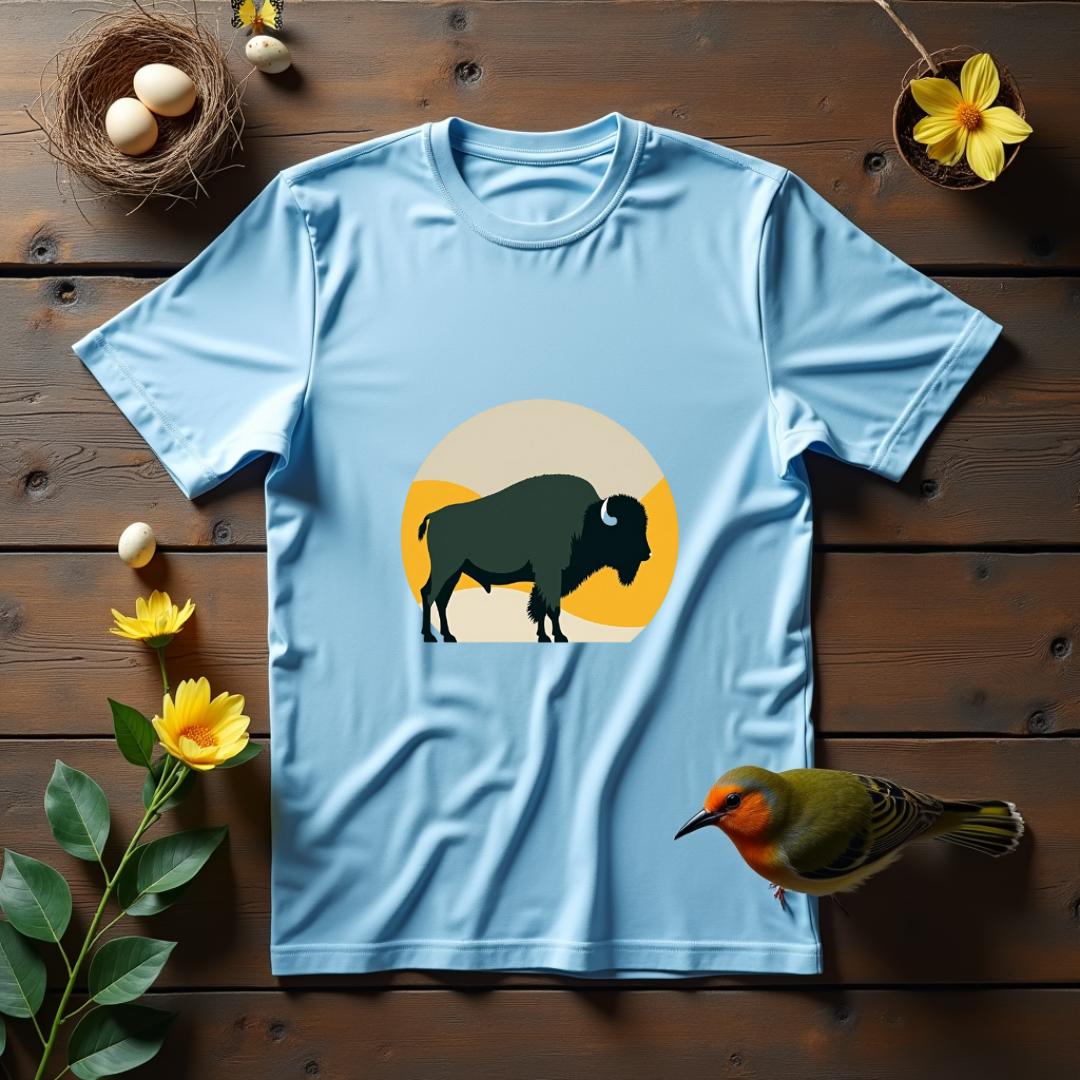 Bison Abstract Graphic Softstyle T-Shirt