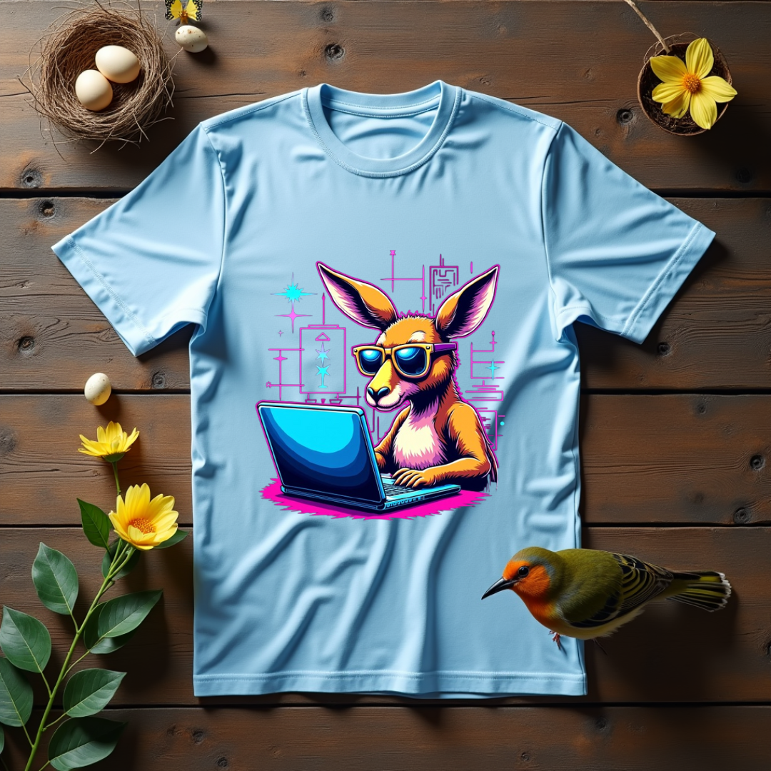 Stylized Kangaroo Graphic Softstyle T-Shirt