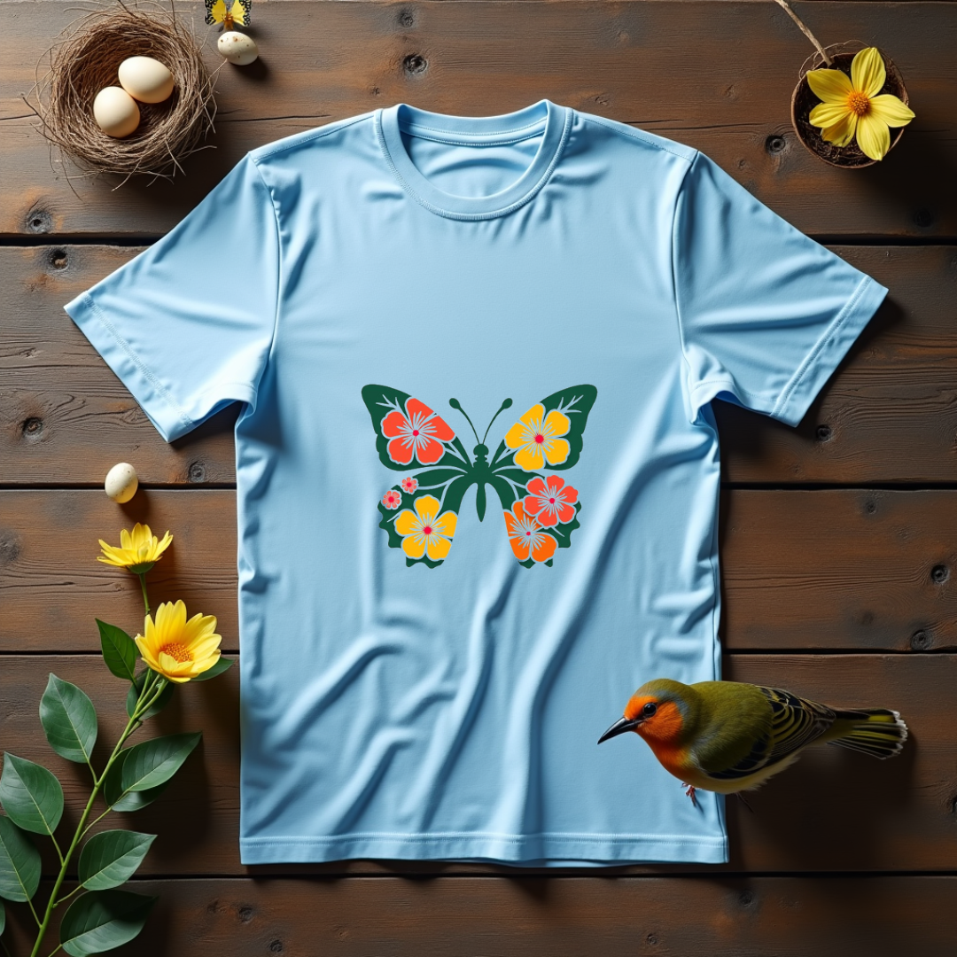 Floral Butterfly Graphic Softstyle T-Shirt