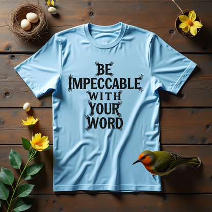 Be Impeccable Words Flower Softstyle T-Shirt –