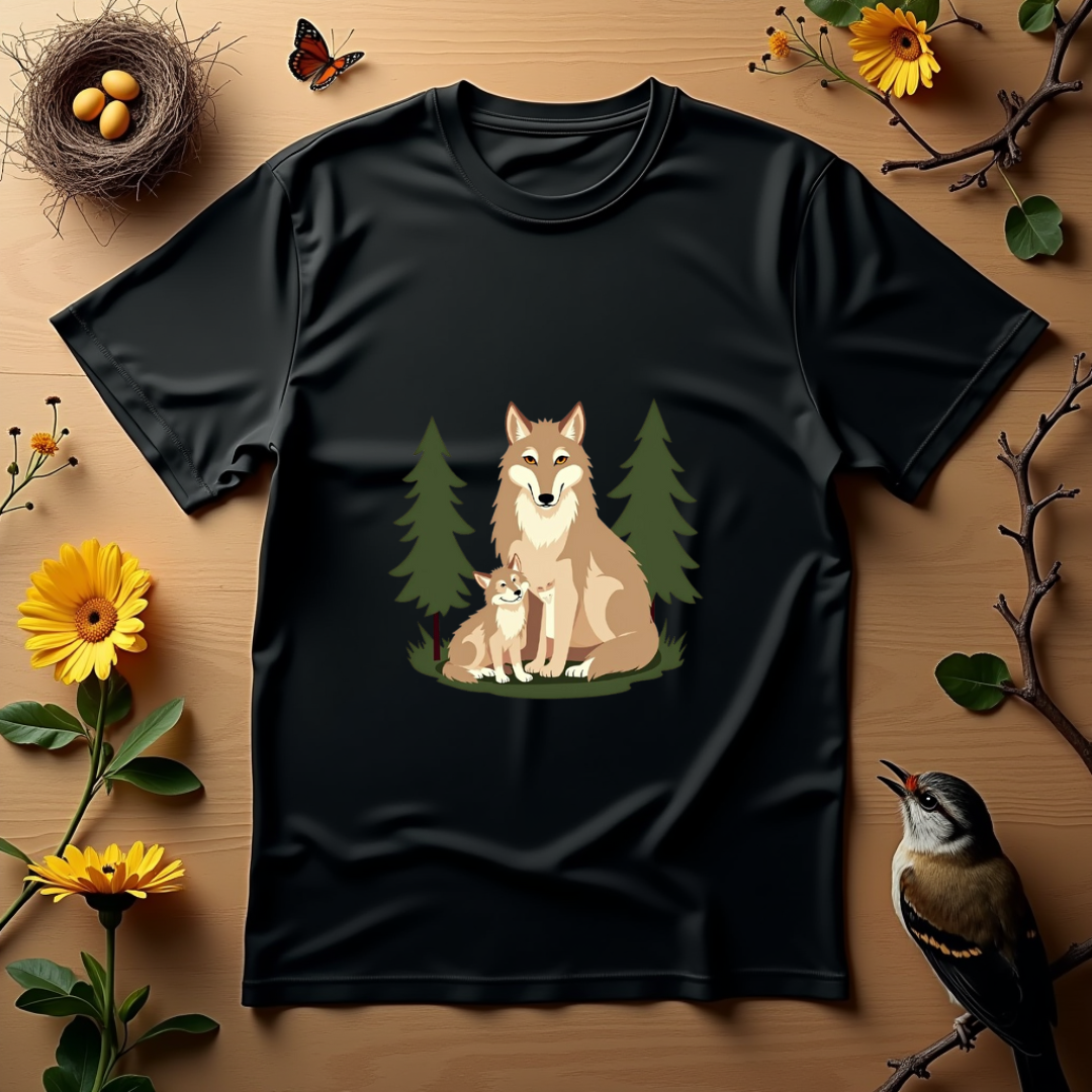 Wolf Family, Silent Watch Graphic Softstyle T-Shirt