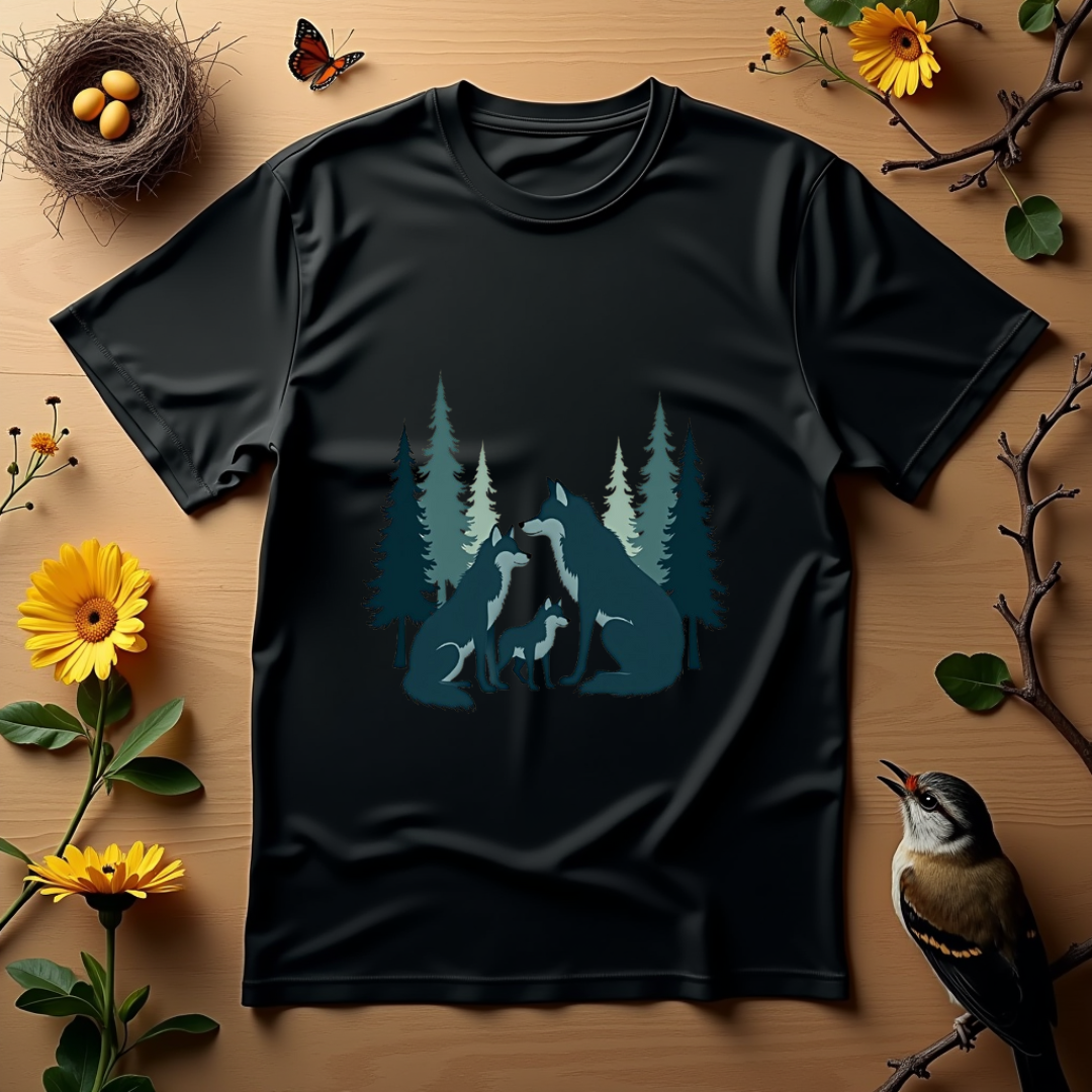 Serene Wolves Graphic Softstyle T-Shirt