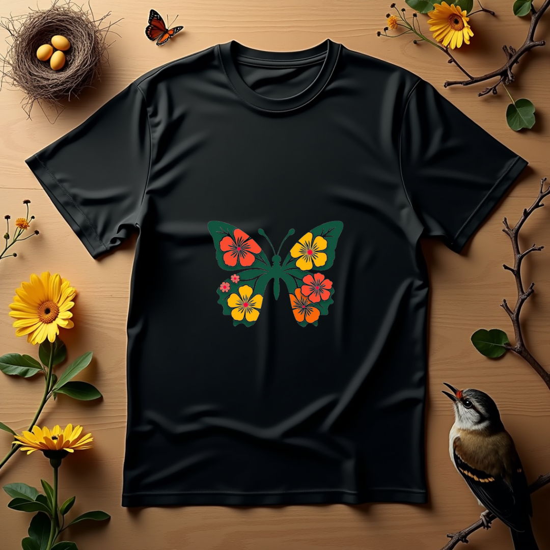 Floral Butterfly Graphic Softstyle T-Shirt