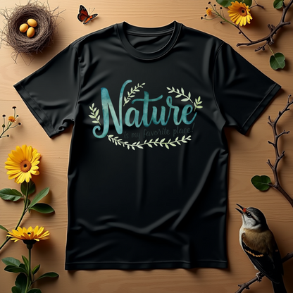 Tranquil Watercolor Nature Softstyle T-Shirt –