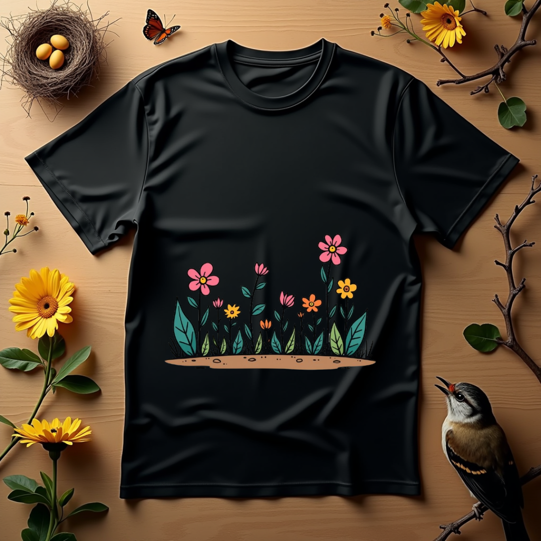 Flowers dance in bright colors  Softstyle T-Shirt