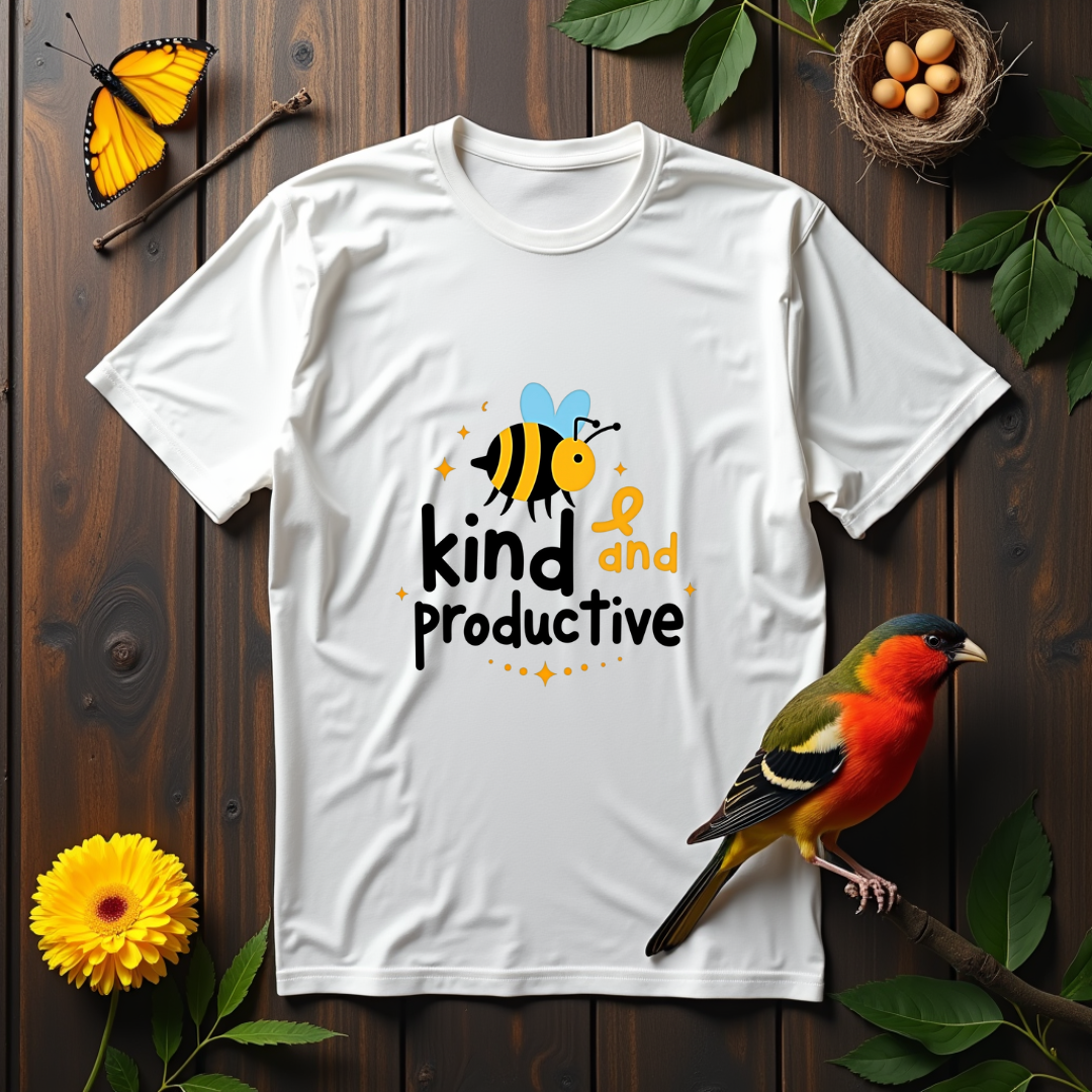 Bee Kind and productive Softstyle T-Shirt