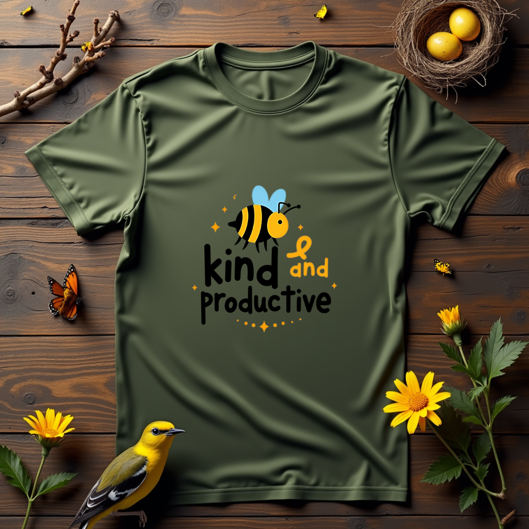 Bee Kind and productive Softstyle T-Shirt