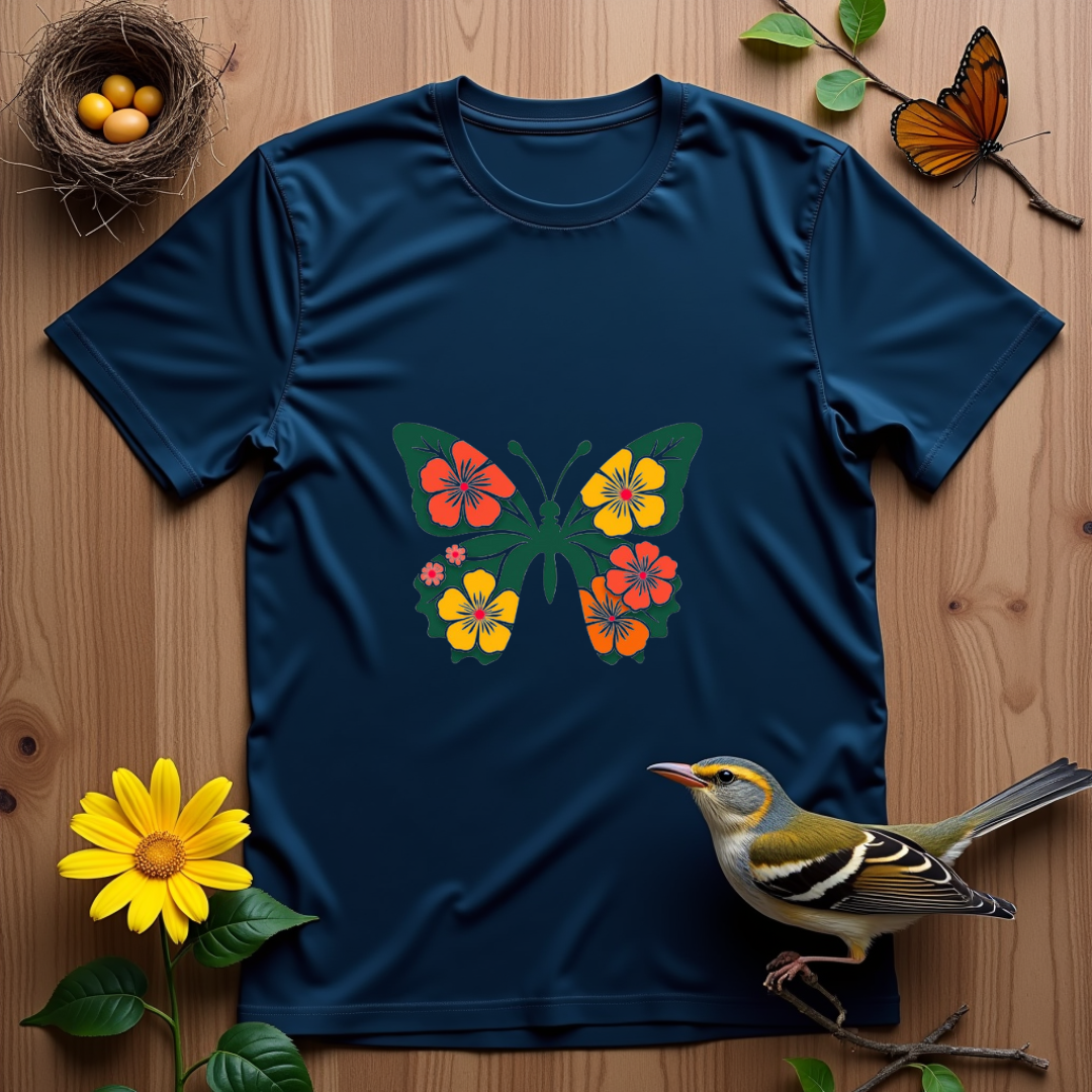 Floral Butterfly Graphic Softstyle T-Shirt